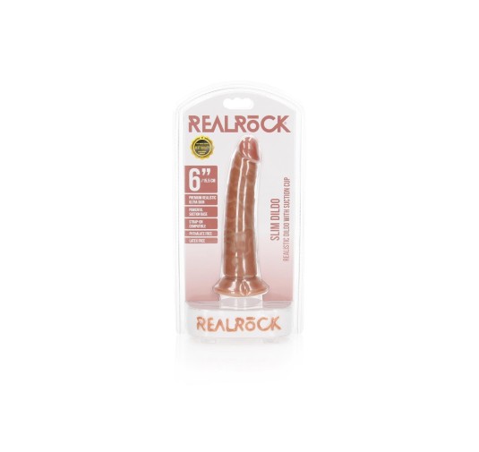 Slim Realistic Dildo with Suction Cup - 6""/ 15,5 cm